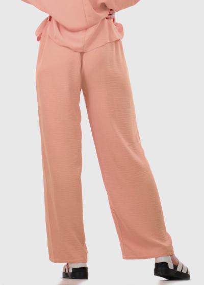Sonia gaiši rozā bikses oversize stilā - back