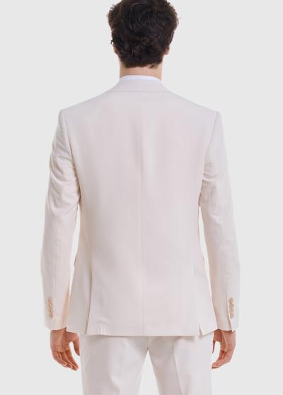 Gualterio Slim Fit bēšs vīriešu uzvalks - back