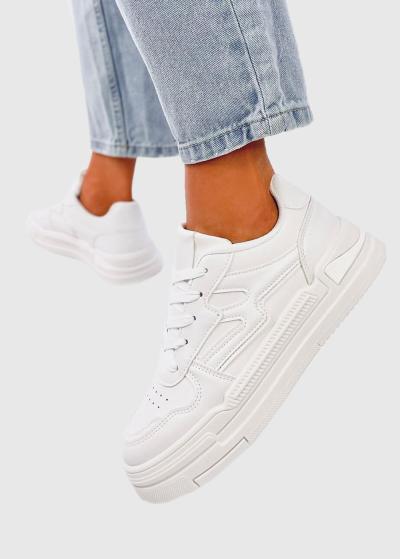 Gertrudis baltas sieviešu botas ar šņorēm - back