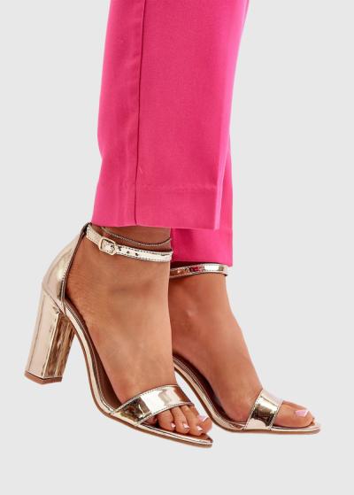 Heliodora zelta sandales uz papēža - back