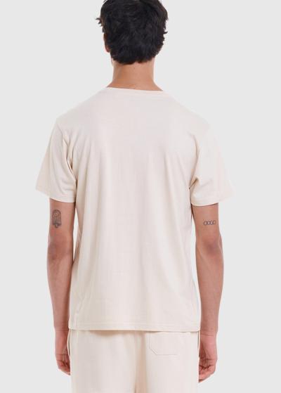 Isaac bēšs vīriešu t-krekls ar uzrakstiem  - back