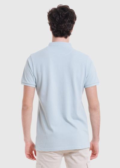 Iago gaiši zils vīriešu polo krekls - back