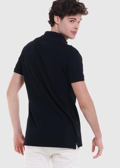 Iago melns vīriešu polo krekls - back