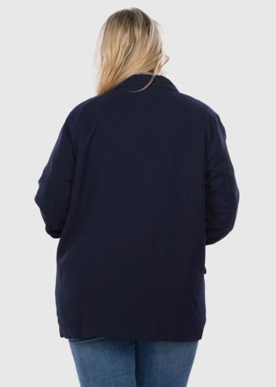 Alfonsa Lielo izmēru tumši zila žakete - back