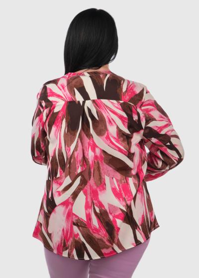 América Lielo izmēru sieviešu blūze ar rakstu - back