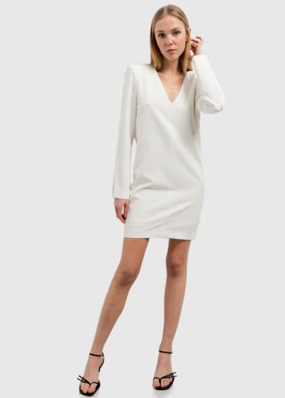 Balta īsa kleita - back