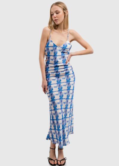 Gara kleita ar šaurām lencītēm - back