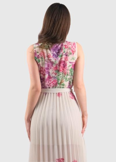 Justiniana gara kleita ar ziedu rakstu  - back