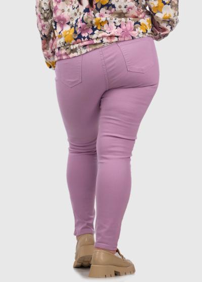 Amada Plus Size sieviešu gaiši violetas bikses - back
