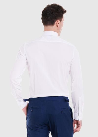 Loreto balts vīriešu krekls ar garām piedurknēm - back