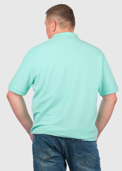 Ermanno Lielo Izmēru piparmētru vīriešu polo krekls - back