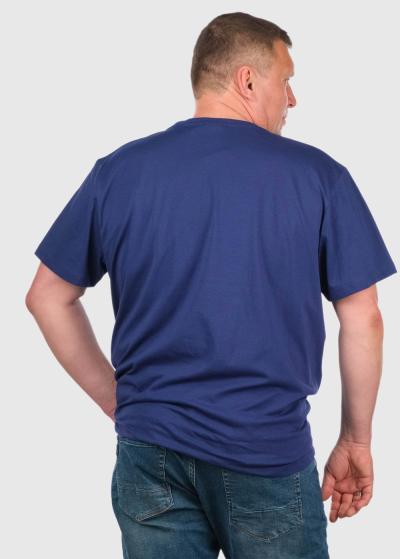 Aurelio Lielo Izmēru tumši zils vīriešu t-krekls - back