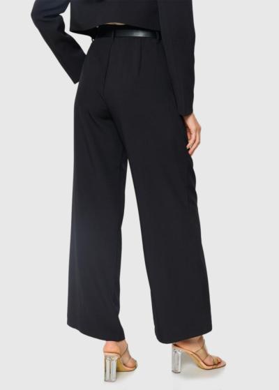 Salud melnas sieviešu platas bikses - back