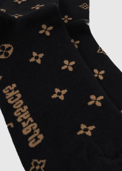 Modesto melnas vīriešu zeķes ar rakstu - back