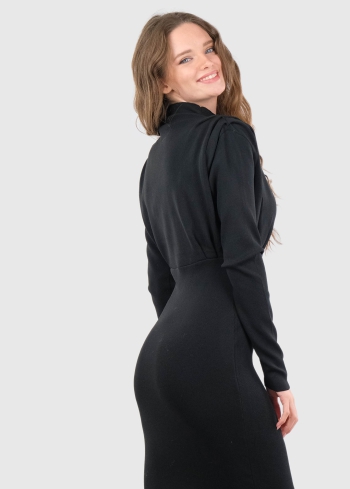 Nadia melna džemperkleita - back