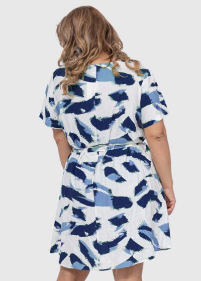 Norma Lielo izmēru pagarinātā blūze ar rakstu  - back