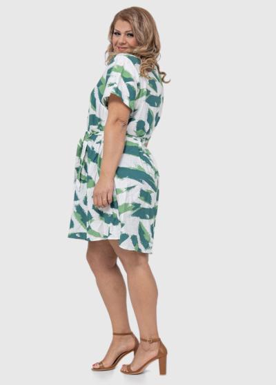 Norma Lielo izmēru pagarinātā blūze ar rakstu  - back