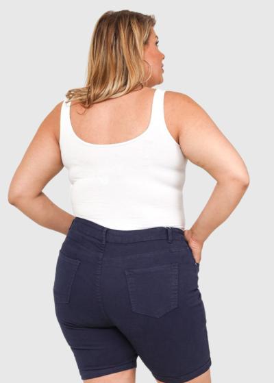 Obdulia Lielo izmēru tumši zili sieviešu šorti - back