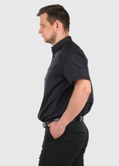 Jacinto melns krekls ar īsām piedurknēm - back