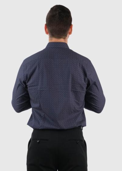 Paulino tumši zils krekls ar rakstu - back