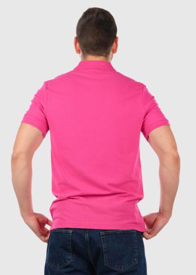 Ermanno rozā vīriešu polo krekls - back