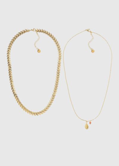 Cintia zelta krāsas kaklarotu komplekts - back