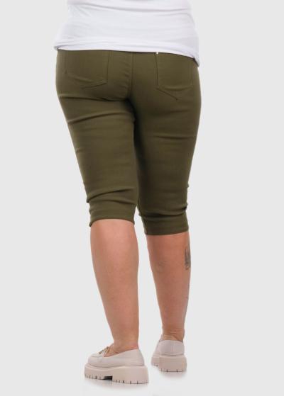 Ginevra Lielo izmēru haki saīsinātas bikses - back