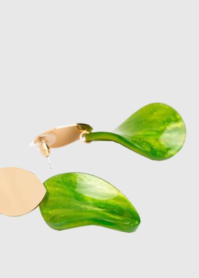 Amiya zaļi sieviešu auskari - back