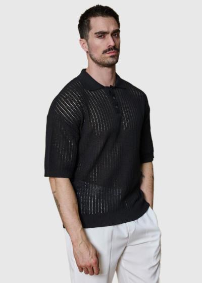 Aytaç melns vīriešu polo krekls - back