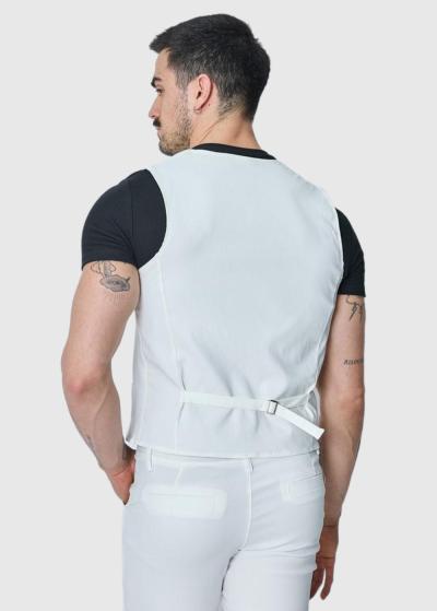 Luigino balta vīriešu klasiska veste - back