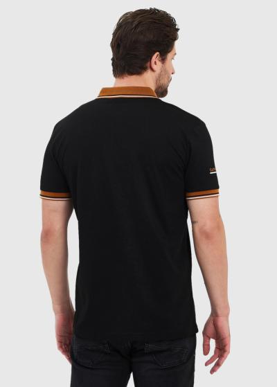 Archy melns vīriešu polo krekls - back