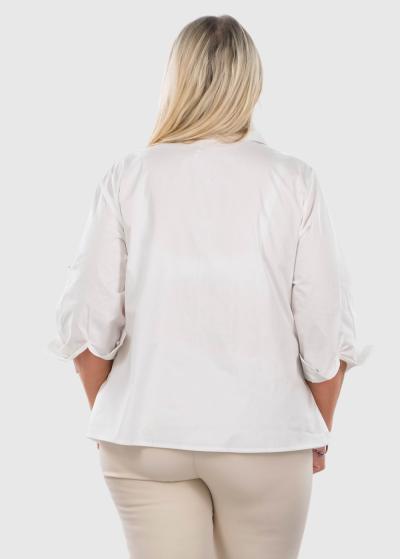 Adalheid Lielo izmēru balta blūze ar mežģīņu detaļām - back