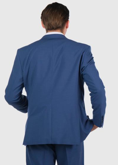 Akeno zils pieguļošs uzvalks ar vilnu - back