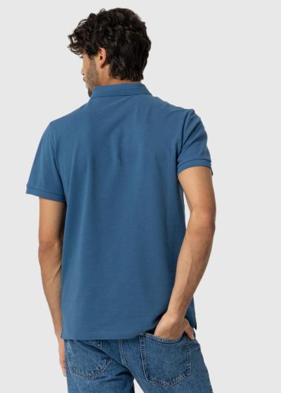 Zils vīriešu polo krekls - back