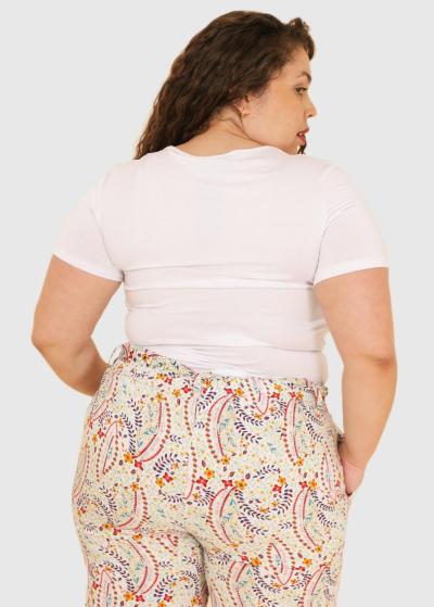 Ada Lielo izmēru balts t-krekls - back