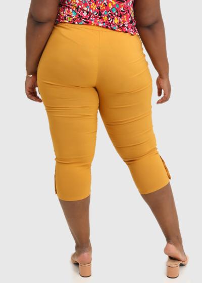 Arika Lielo izmēru dzeltenas saīsinātas bikses - back