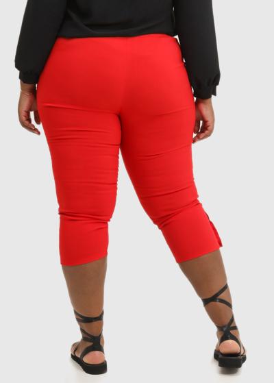 Arika Lielo izmēru sarkanas saīsinātas bikses - back