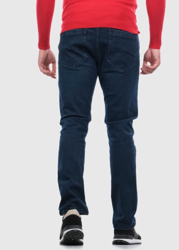 Cesare Regular Fit tumši zili vīriešu džinsi - back