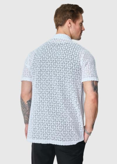 Arshad balts krekls ar īsām piedurknēm - back