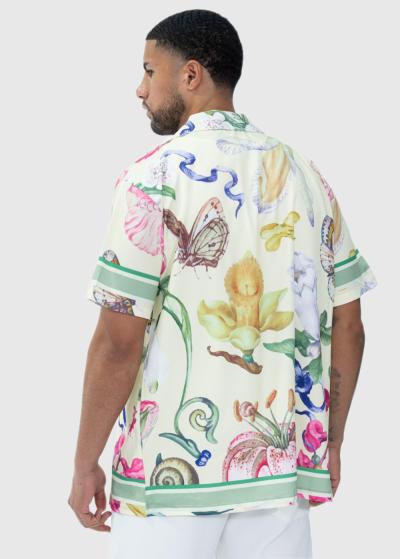 Alto vīriešu krekls ar ziedu rakstu  - back