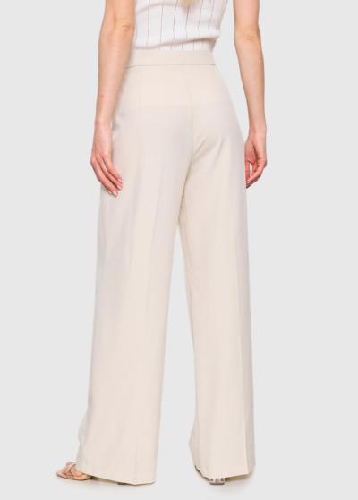 Azara baltas sieviešu platas bikses - back