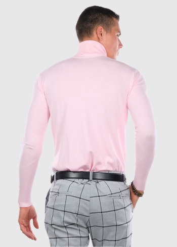 Sergio gaiši rozā vīriešu bītlene - back