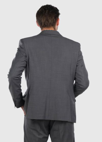 Binali tumši pelēks pieguļošs uzvalks ar vilnu - back