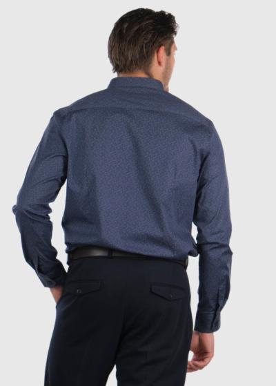 Archer zils krekls ar garām piedurknēm - back