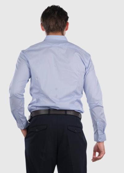 Aike Slim Fit gaiši zils vīriešu krekls - back