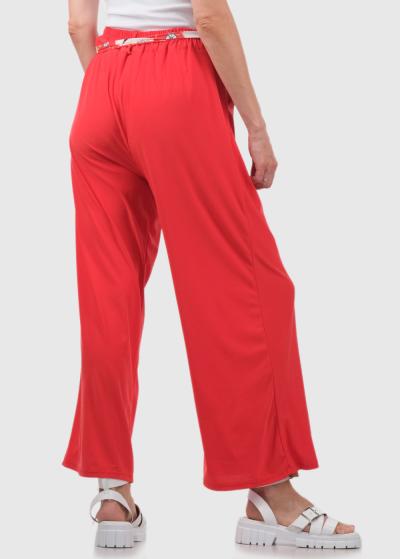 Amalia sarkanas bikses ar jostu - back