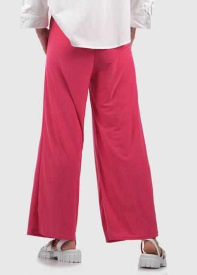Amalia rozā bikses ar jostu - back