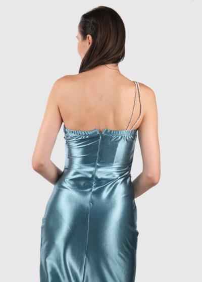 Asmita pieguļoša vakarkleita - back