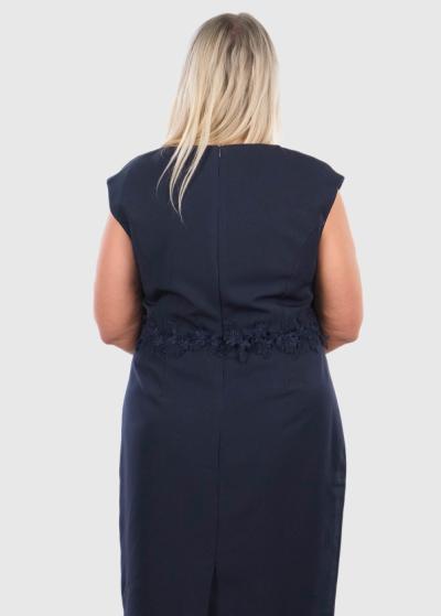 Ashanti Lielo izmēru tumši zila īsa vakarkleita - back