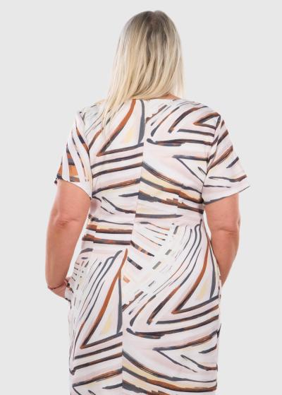 Amaravati Lielo izmēru vakarkleita ar īsām piedurknēm - back